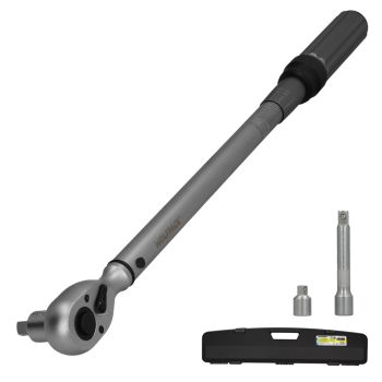 Set Llave Dinamometrica 1/2" Con Alargadera y Reductor de 3/8"