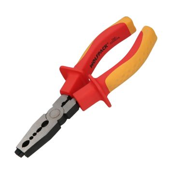 Alicates Pelacables Multifunción 150 mm. Mangos Aislados VDE de 1.000 V. Acero Cromo Vanadio
