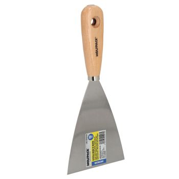 Espatula Mango Madera Hoja 100 mm.