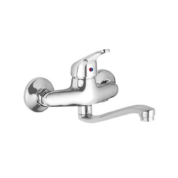 Monomando Fregadero Pared Horizontal. Cartucho ceramico Ø 40 mm.