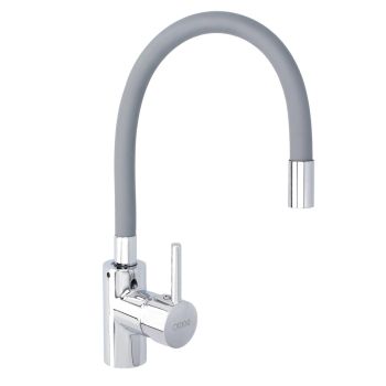 Monomando Fregadero Flexible Caño Alto. Cartucho ceramico Ø 35 mm.