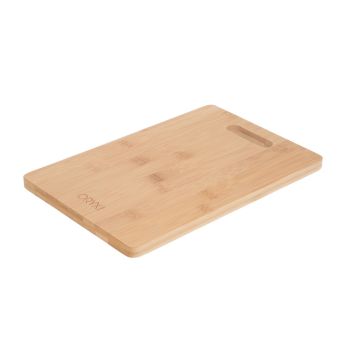 Tabla Cortar Cocina de Madera de Bambu Con Asa 30 x 20 cm.