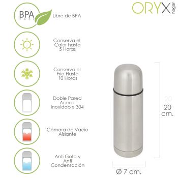 Termo Liquidos Acero Inoxidable Antigoteo 350 Ml.
