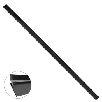 Burlete Para Puertas De Garaje Aluminio Negro Con Goma 2,5 m.