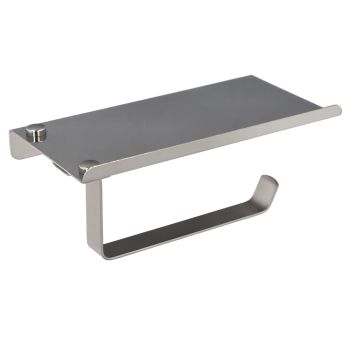 Portarrollos Maurer Con Estante Para Moviles Autoadhesivo / Tornillos. Color Inox