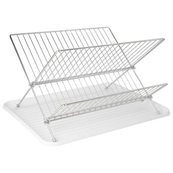 Escurreplatos 2 Niveles Pleglable Con Bandeja