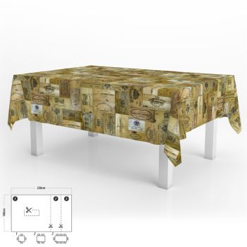 Mantel Antimanchas Hule Rectangular 140 x 250 cm. Tablones Vino