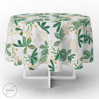 Mantel Antimanchas Hule Redondo Ø 140 cm. Primavera