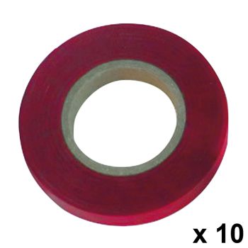 Cinta Atadora 11 x 0,15 mm. x 26 metros Rojo (Pack 10 Rollos)