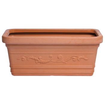 Macetero Terracota Resina Rectangular 80x40 cm.