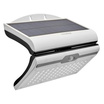 Aplique Solar Led Jardin Blanca Con Sensor de Movimiento y Crepuscular. IP44