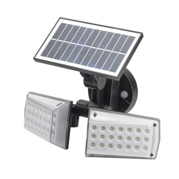 Aplique Solar Led Doble Con Sensor de Movimiento y Crepuscular 450 Lumenes. Protección IP65