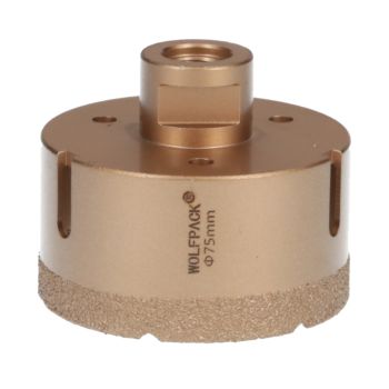 Corona Diamante M14 Ø 75 mm. Corte Seco