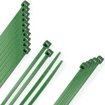 Brida Nylon 100%. Color Verde 2,5 x 100 mm. (Bolsa 100 Unidades)