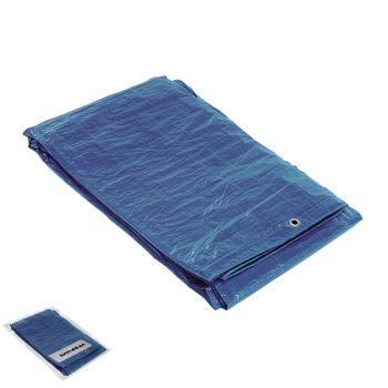 Lona Impermeable Azul Con Ojetes Metálicos 8 x 12 Metros (Aproximadamente)