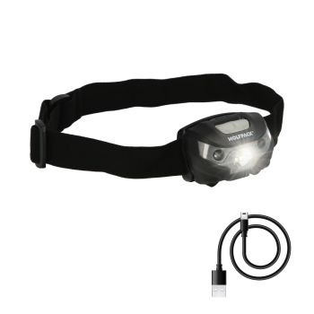 Linterna Led Frontal Cabeza Litio Usb Recargable. 3 modos de luz.