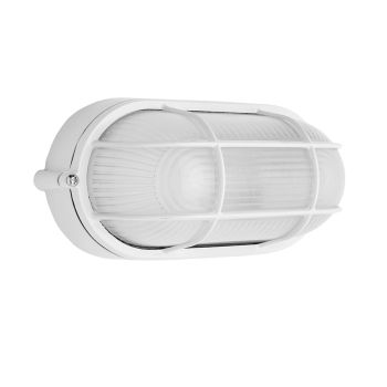 Plafón Industrial Oval Blanco IP44