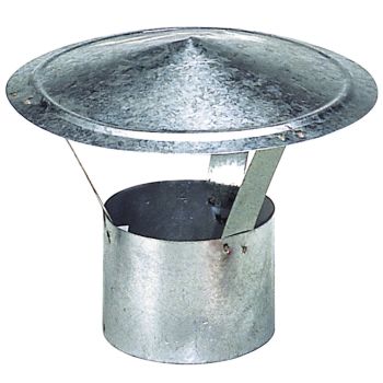 Sombrero Galvanizado Para Estufa de 130 mm.