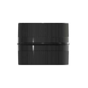 Manguito Union Tubos Estufa Vitrificado Negro Macho - Macho Ø 150 mm.