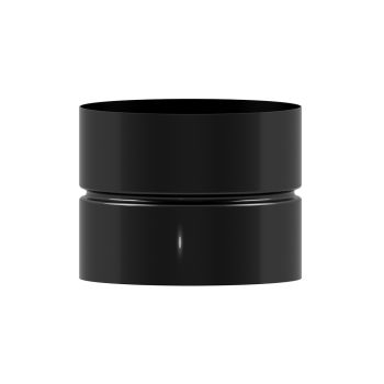 Manguito Union Tubos Estufa Vitrificado Negro Hembra - Hembra Ø 200 mm.